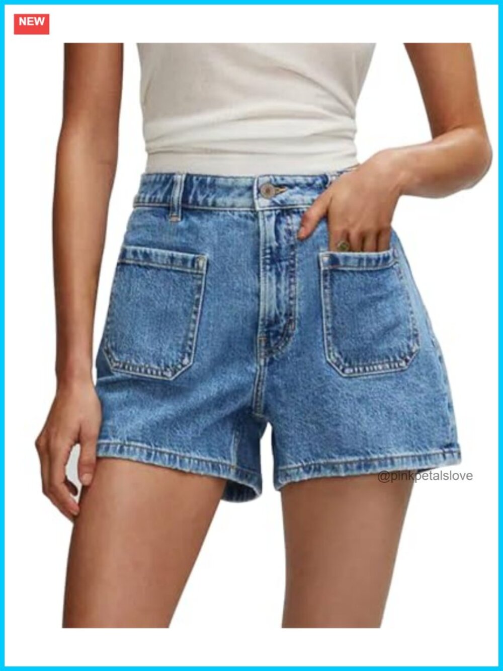 Ripped Distressed Denim Jean Shorts Mid Rise Stretchy Casual